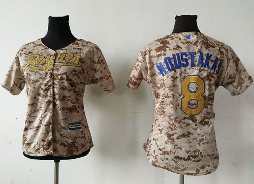 Women's Royals #8 Mike Moustakas Camo Women's Fashion Stitched MLB Jersey Women's Royals #8 Mike Moustakas Camo Women's Fashion Stitched MLB Jersey