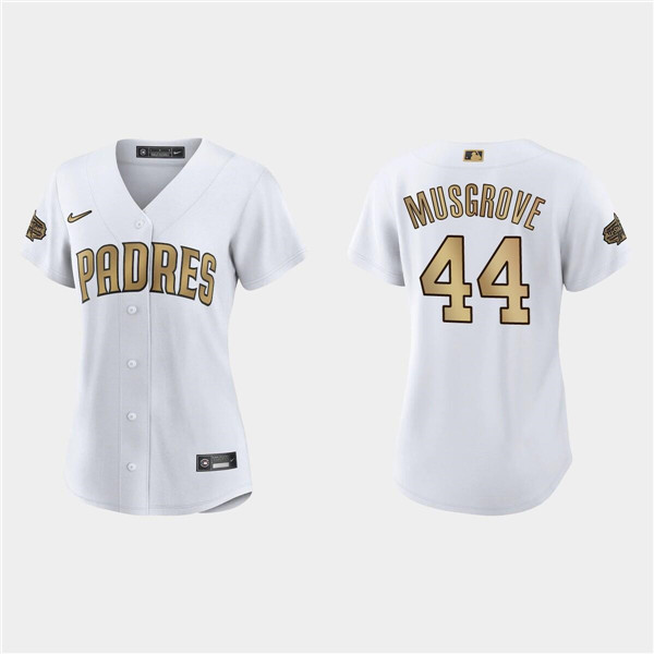 Women's San Diego Padres #44 Joe Musgrove 2022 All-Star White Stitched Baseball Jersey(Run Small) Women's San Diego Padres #44 Joe Musgrove 2022 All-Star White Stitched Baseball Jersey(Run Small)