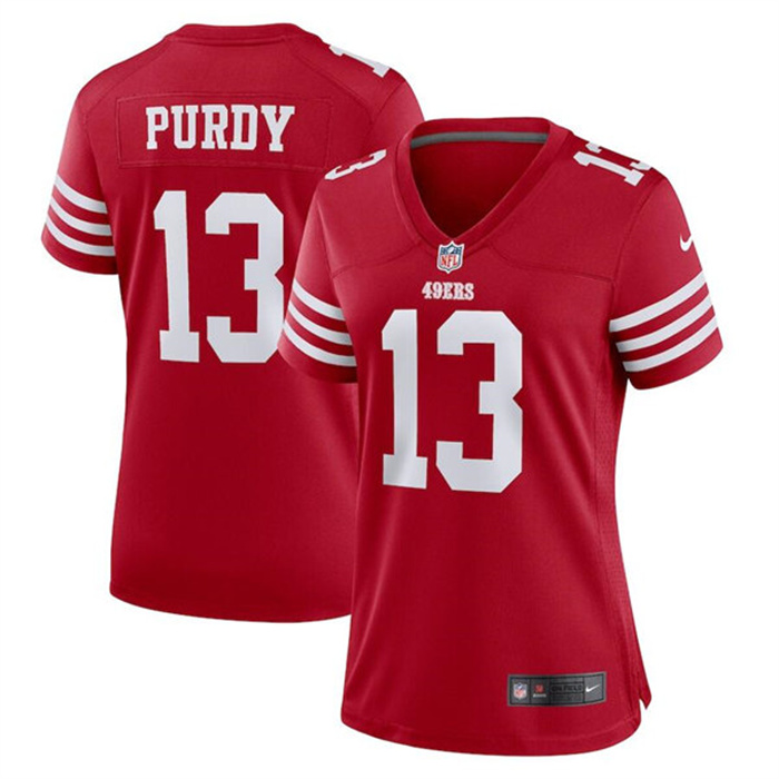 Women's San Francisco 49ers #13 Brock Purdy Red Stitched Game Jersey(Run Small) Women's San Francisco 49ers #13 Brock Purdy Red Stitched Game Jersey(Run Small)