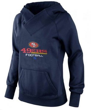 Women's San Francisco 49ers Big & Tall Critical Victory Pullover Hoodie Navy Blue Women's San Francisco 49ers Big & Tall Critical Victory Pullover Hoodie Navy Blue