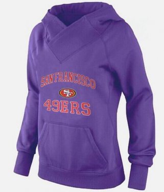 Women's San Francisco 49ers Heart & Soul Pullover Hoodie Purple Women's San Francisco 49ers Heart & Soul Pullover Hoodie Purple