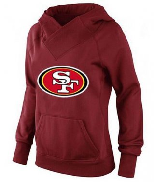 Women's San Francisco 49ers Logo Pullover Hoodie Red Women's San Francisco 49ers Logo Pullover Hoodie Red