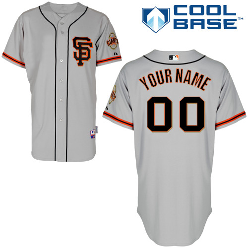 Women's San Francisco Giants Customized Road Gray Jersey Women's San Francisco Giants Customized Road Gray Jersey