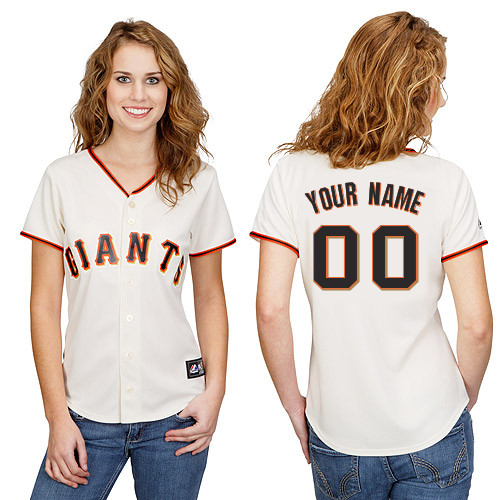 Women's San Francisco Giants Customized White Jersey Women's San Francisco Giants Customized White Jersey