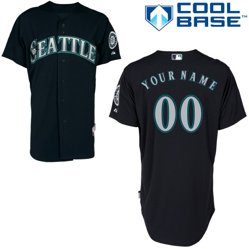 Women's Seattle Mariners Customized Navy Blue Jersey Women's Seattle Mariners Customized Navy Blue Jersey