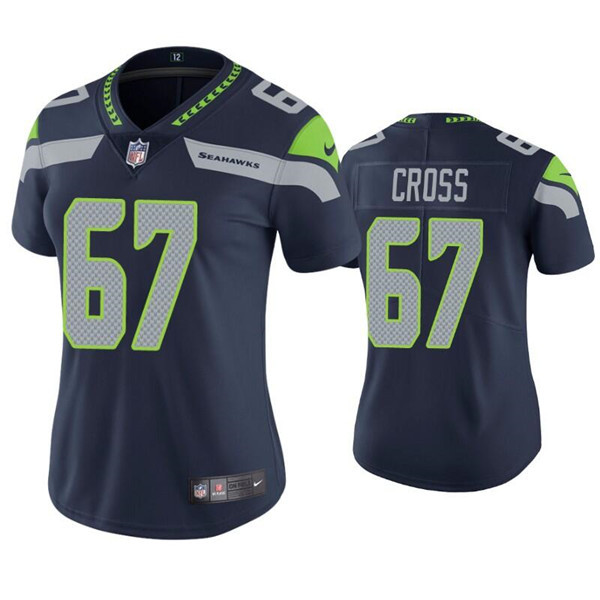 Women's Seattle Seahawks #67 Charles Cross Navy Untouchable Limited Stitched Jersey(Run Small) Women's Seattle Seahawks #67 Charles Cross Navy Untouchable Limited Stitched Jersey(Run Small)
