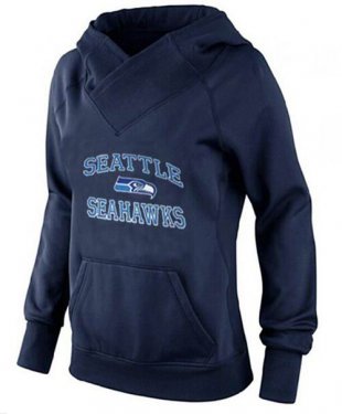 Women's Seattle Seahawks Heart & Soul Pullover Hoodie Navy Blue Women's Seattle Seahawks Heart & Soul Pullover Hoodie Navy Blue
