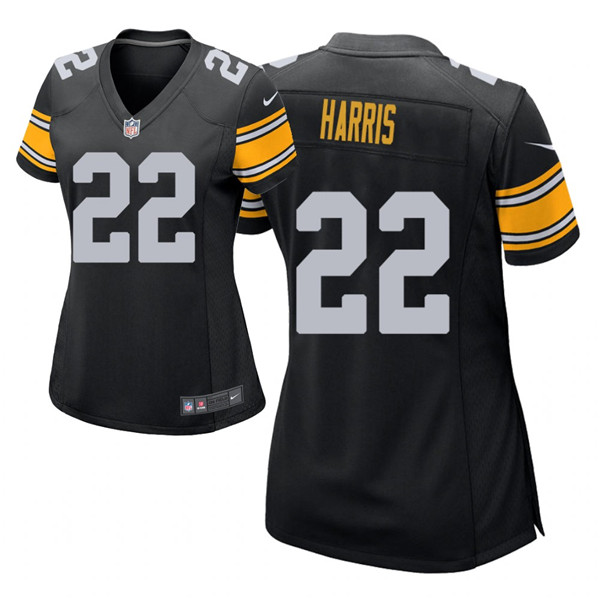 Women's Steelers #22 Najee Harris 2021 NFL Draft Black Jersey Women's Steelers #22 Najee Harris 2021 NFL Draft Black Jersey