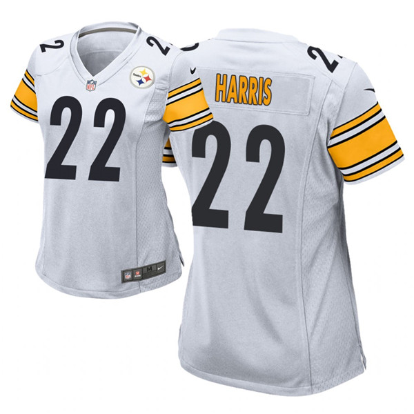 Women's Steelers #22 Najee Harris 2021 NFL Draft White Jersey Women's Steelers #22 Najee Harris 2021 NFL Draft White Jersey