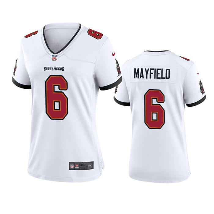 Women's Tampa Bay Buccanee #6 Baker Mayfield White Stitched Game Jersey(Run Small) Women's Tampa Bay Buccanee #6 Baker Mayfield White Stitched Game Jersey(Run Small)