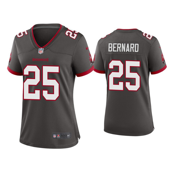 Women's Tampa Bay Buccaneers #25 Giovani Bernard Grey 2021 Limited Stitched Jersey(Run Small) Women's Tampa Bay Buccaneers #25 Giovani Bernard Grey 2021 Limited Stitched Jersey(Run Small)