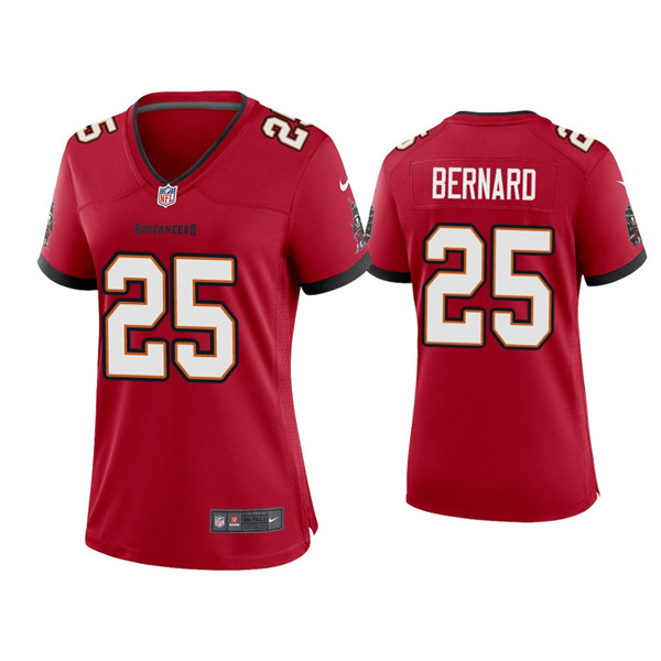 Women's Tampa Bay Buccaneers #25 Giovani Bernard Red 2021 Limited Stitched Jersey(Run Small) Women's Tampa Bay Buccaneers #25 Giovani Bernard Red 2021 Limited Stitched Jersey(Run Small)