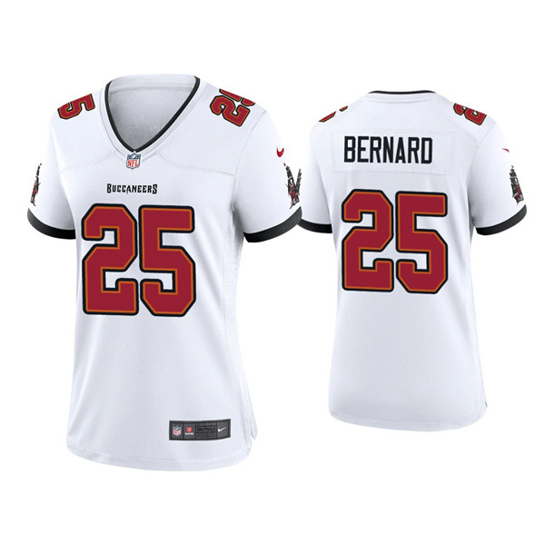 Women's Tampa Bay Buccaneers #25 Giovani Bernard White 2021 Limited Stitched Jersey(Run Small) Women's Tampa Bay Buccaneers #25 Giovani Bernard White 2021 Limited Stitched Jersey(Run Small)