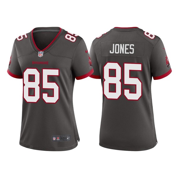 Women's Tampa Bay Buccaneers #85 Julio Jones Grey Stitched Game Jersey(Run Small) Women's Tampa Bay Buccaneers #85 Julio Jones Grey Stitched Game Jersey(Run Small)