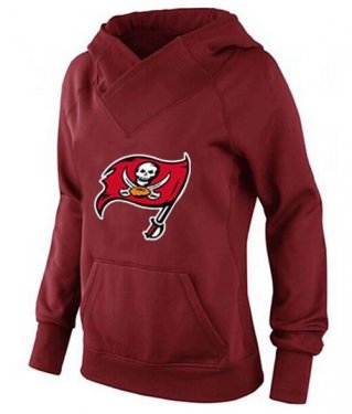Women's Tampa Bay Buccaneers Logo Pullover Hoodie Red Women's Tampa Bay Buccaneers Logo Pullover Hoodie Red