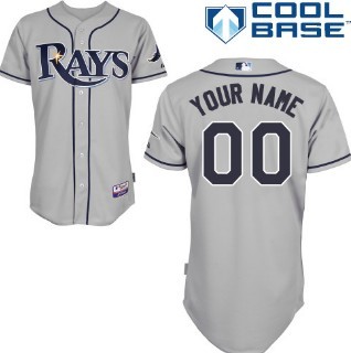 Women's Tampa Bay Rays Customized Gray Jersey Women's Tampa Bay Rays Customized Gray Jersey