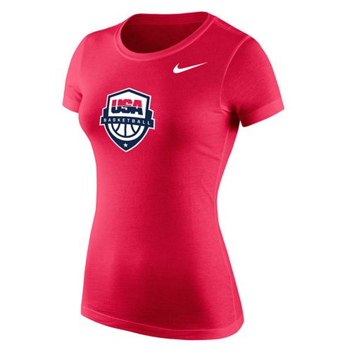 Women's Team USA Nike Basketball Core Cotton T-Shirt Red Women's Team USA Nike Basketball Core Cotton T-Shirt Red