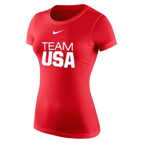 Women's Team USA Nike Core T-Shirt Red Women's Team USA Nike Core T-Shirt Red