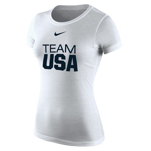Women's Team USA Nike Core Team T-Shirt White Women's Team USA Nike Core Team T-Shirt White