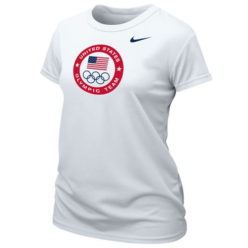Women's Team USA Nike Logo Performance T-Shirt White Women's Team USA Nike Logo Performance T-Shirt White
