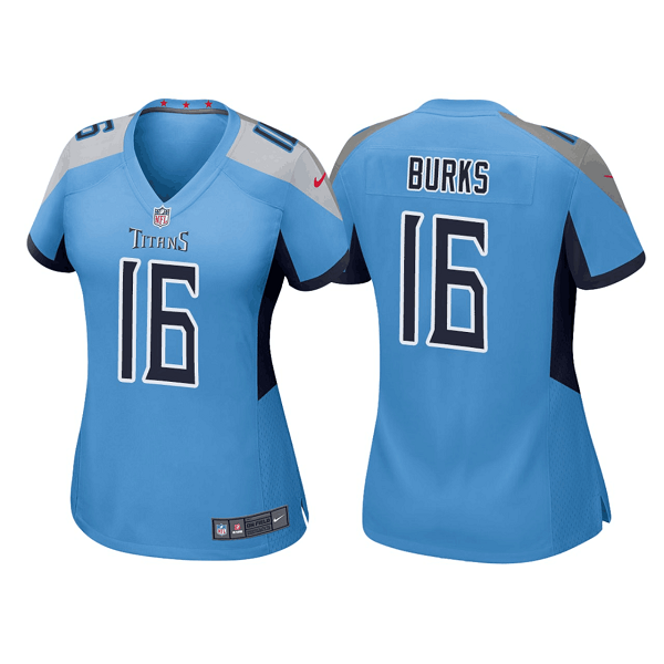 Women's Tennessee Titans #16 Treylon Burks Blue Vapor Untouchable Limited Stitched Football Jersey(Run Small) Women's Tennessee Titans #16 Treylon Burks Blue Vapor Untouchable Limited Stitched Football Jersey(Run Small)
