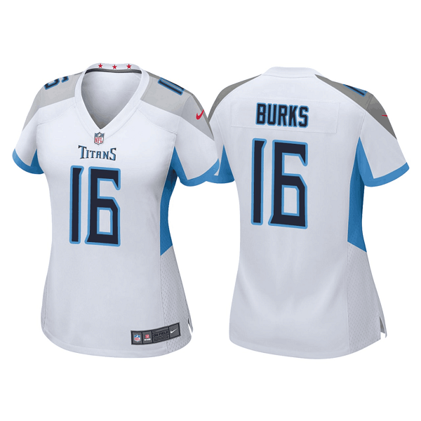 Women's Tennessee Titans #16 Treylon Burks White Vapor Untouchable Limited Stitched Football Jersey(Run Small) Women's Tennessee Titans #16 Treylon Burks White Vapor Untouchable Limited Stitched Football Jersey(Run Small)