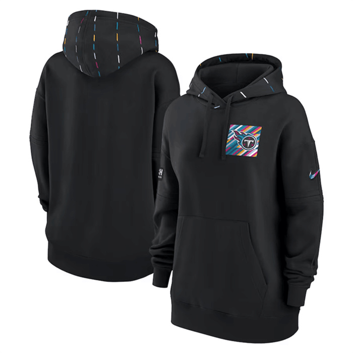 Women's Tennessee Titans Black 2023 Crucial Catch Club Pullover Hoodie(Run Small) Women's Tennessee Titans Black 2023 Crucial Catch Club Pullover Hoodie(Run Small)