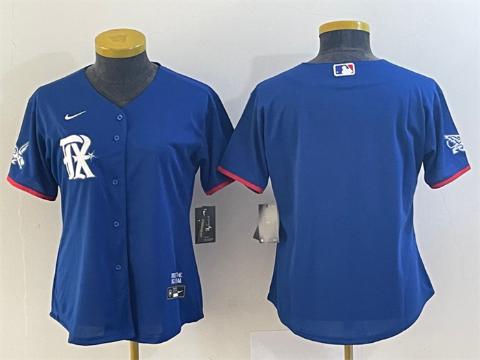 Women's Texas Rangers Blank Royal 2023 City Connect Stitched Baseball Jersey(Run Small) Women's Texas Rangers Blank Royal 2023 City Connect Stitched Baseball Jersey(Run Small)