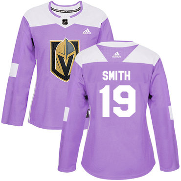 Women's Vegas Golden Knights #19 Reilly Smith Adidas Purple Authentic Fights Cancer Practice NHL Jersey Women's Vegas Golden Knights #19 Reilly Smith Adidas Purple Authentic Fights Cancer Practice NHL Jersey