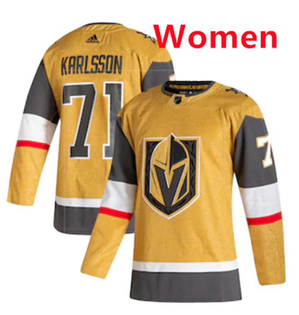 Women's Vegas Golden Knights #71 William Karlsson adidas Gold 2020-21 Jersey Women's Vegas Golden Knights #71 William Karlsson adidas Gold 2020-21 Jersey
