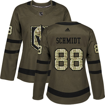 Women's Vegas Golden Knights #88 Nate Schmidt Adidas Green Authentic Salute To Service NHL Jersey Women's Vegas Golden Knights #88 Nate Schmidt Adidas Green Authentic Salute To Service NHL Jersey