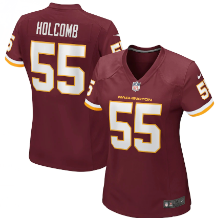 Women's Washington #55 Cole Holcomb Nike Burgundy Game Jersey Women's Washington #55 Cole Holcomb Nike Burgundy Game Jersey