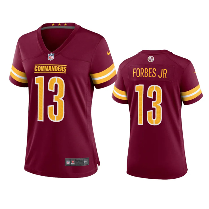 Women's Washington Commanders #13 Emmanuel Forbes 2022 Burgundy Vapor Untouchable Stitched Jersey(Run Small) Women's Washington Commanders #13 Emmanuel Forbes 2022 Burgundy Vapor Untouchable Stitched Jersey(Run Small)