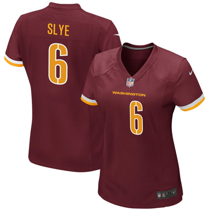 Women's Washington Commanders #6 Joey Slye Burgundy Stitched Jersey(Run Small) Women's Washington Commanders #6 Joey Slye Burgundy Stitched Jersey(Run Small)
