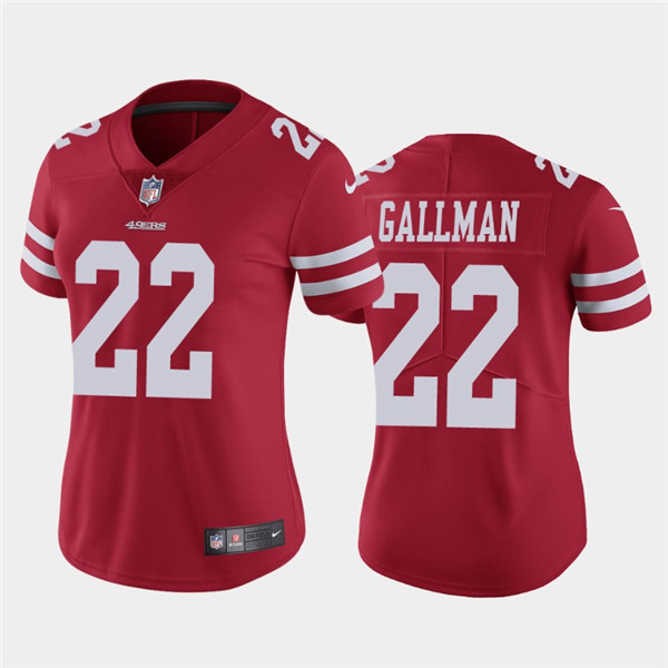 Women 49ers #22 Wayne Gallman Jr.Red Vapor limited Jersey Women 49ers #22 Wayne Gallman Jr.Red Vapor limited Jersey