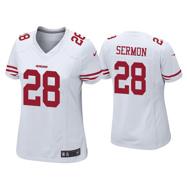 Women 49ers #28 Trey Sermon White Vapor Limited Jersey Women 49ers #28 Trey Sermon White Vapor Limited Jersey