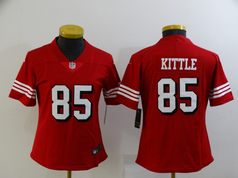 Women 49ers #85 George Kittle Red Women Color Rush Vapor Untouchable Limited Jersey Women 49ers #85 George Kittle Red Women Color Rush Vapor Untouchable Limited Jersey