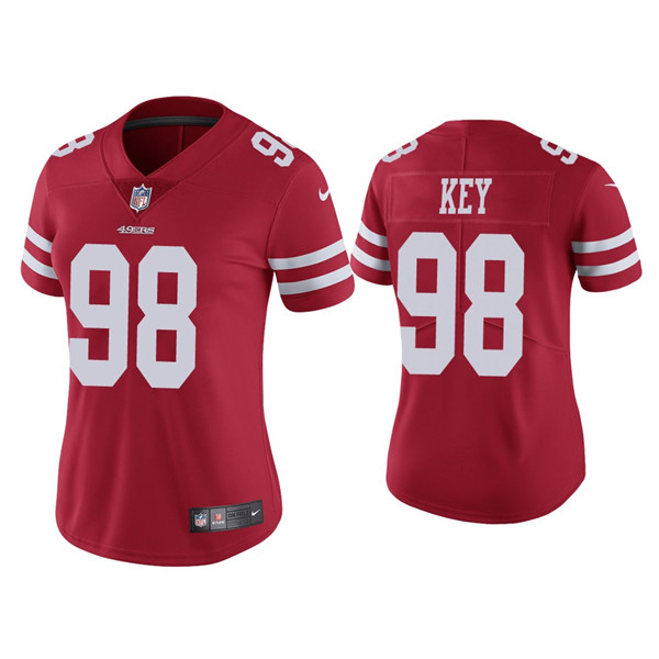 Women 49ers #98 Arden Key Red Vapor limited Jersey Women 49ers #98 Arden Key Red Vapor limited Jersey