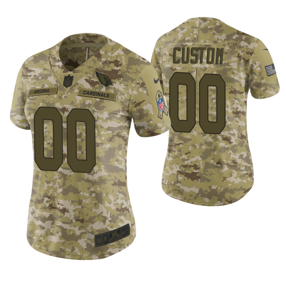 Women Arizona Cardinals Custom Camo 2018 Salute To Service Limited Jersey Women Arizona Cardinals Custom Camo 2018 Salute To Service Limited Jersey