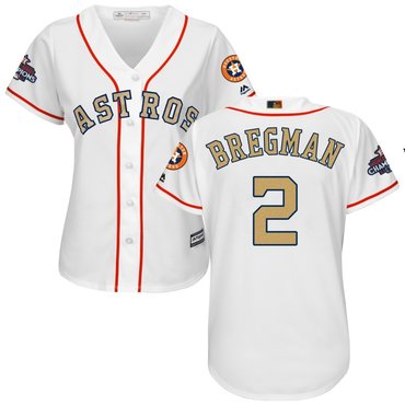 Women Astros 2 Alex Bregman White Women 2017 World Series Champions Cool Base Jersey