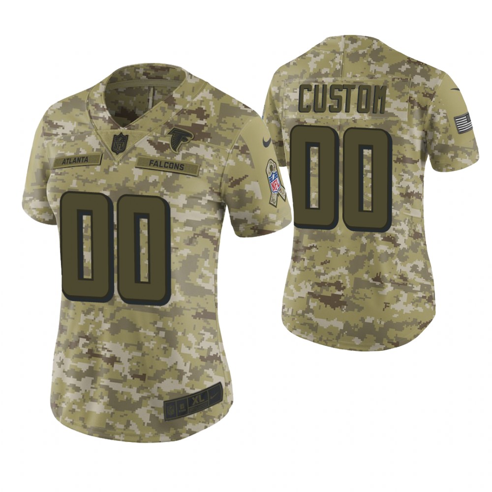 Women Atlanta Falcons Custom Camo 2018 Salute To Service Limited Jersey Women Atlanta Falcons Custom Camo 2018 Salute To Service Limited Jersey