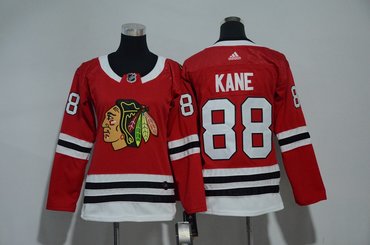 Women Blackhawks 88 Patrick Kane Red Women Adidas Jersey