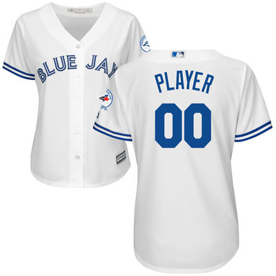 Women Blue Jays White Customized New Cool Base Jersey Women Blue Jays White Customized New Cool Base Jersey