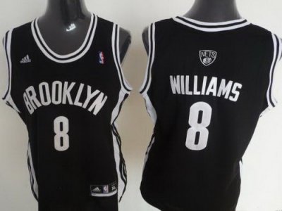 Women Brooklyn Nets 8 Deron Williams Black Swingman NBA Jerseys