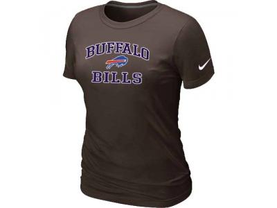 Women Buffalo Bills Heart & Soul Brown T-Shirt