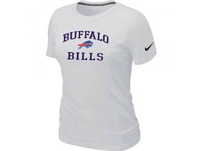 Women Buffalo Bills Heart & Soul White T-Shirt