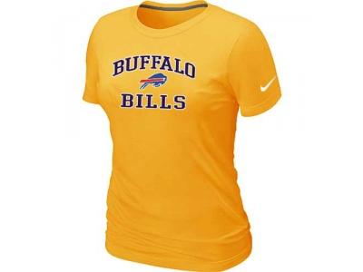 Women Buffalo Bills Heart & Soul Yellow T-Shirt