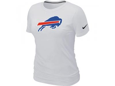 Women Buffalo Bills White Logo T-Shirt