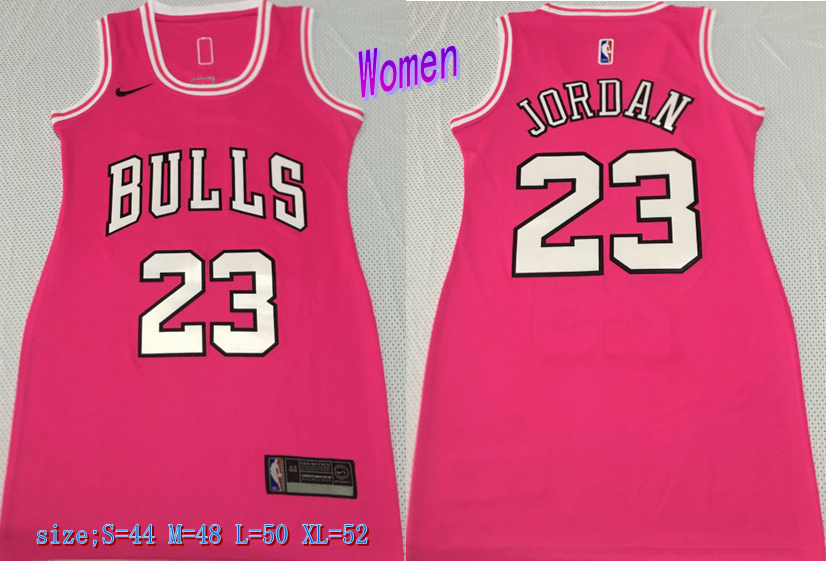 Women Bulls 23 Michael Jordan Pink Women Nike Swingman Jersey Women Bulls 23 Michael Jordan Pink Women Nike Swingman Jersey