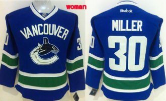 Women Canucks #30 Ryan Miller Blue Home Stitched NHL Jersey Women Canucks #30 Ryan Miller Blue Home Stitched NHL Jersey